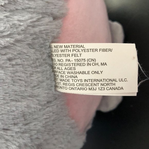 Best Made Toys Stuffed Elephant FatHead Grey Pink Plush 8" - Picture 8 of 8